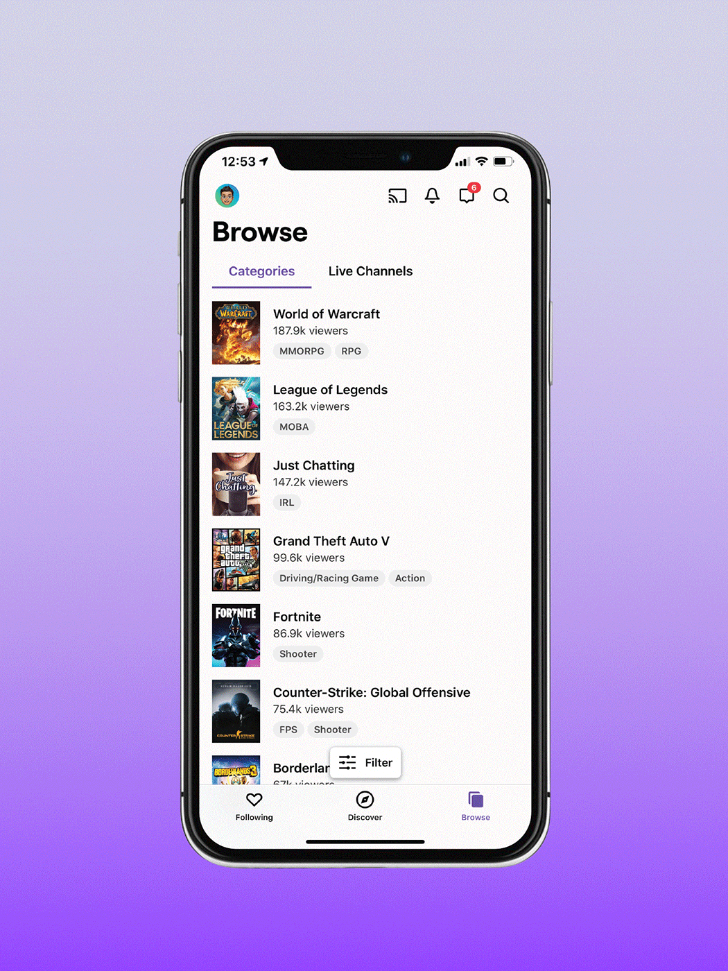 Twitch — Application