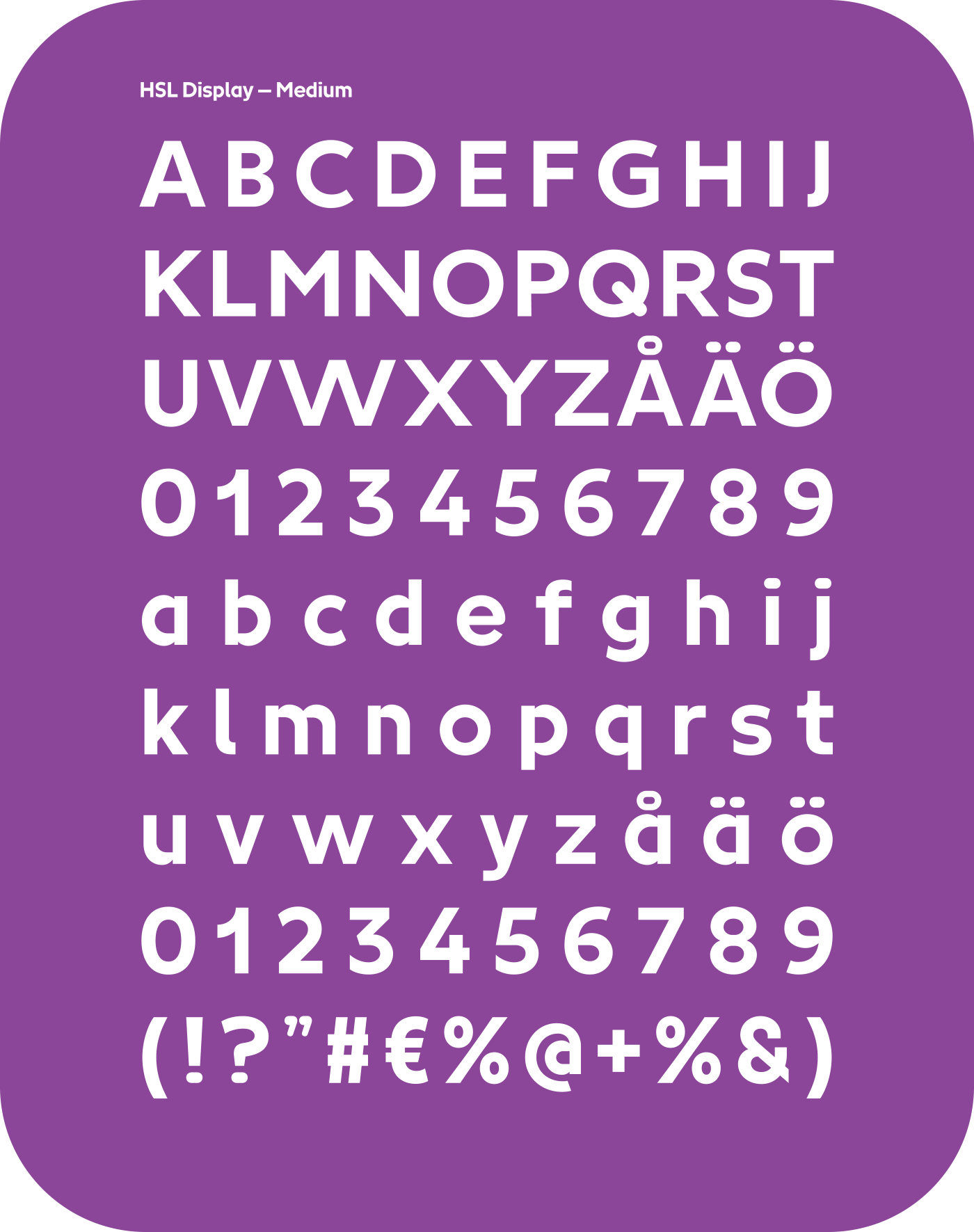 HSL — typeface