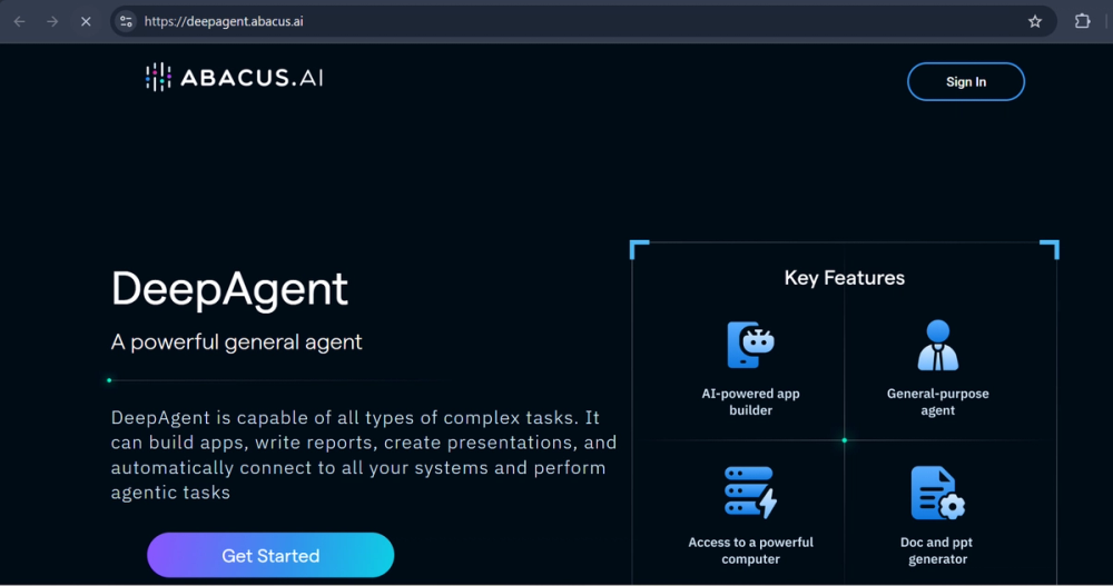 image of DeepAgent by Abacus.AI