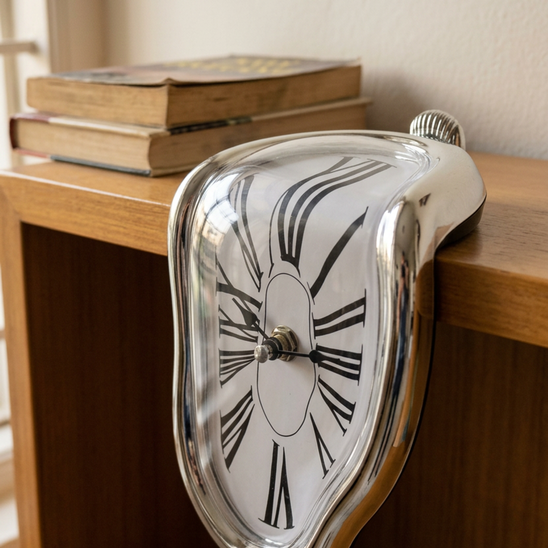 Vintage Retro Melting Art Clock — view 1