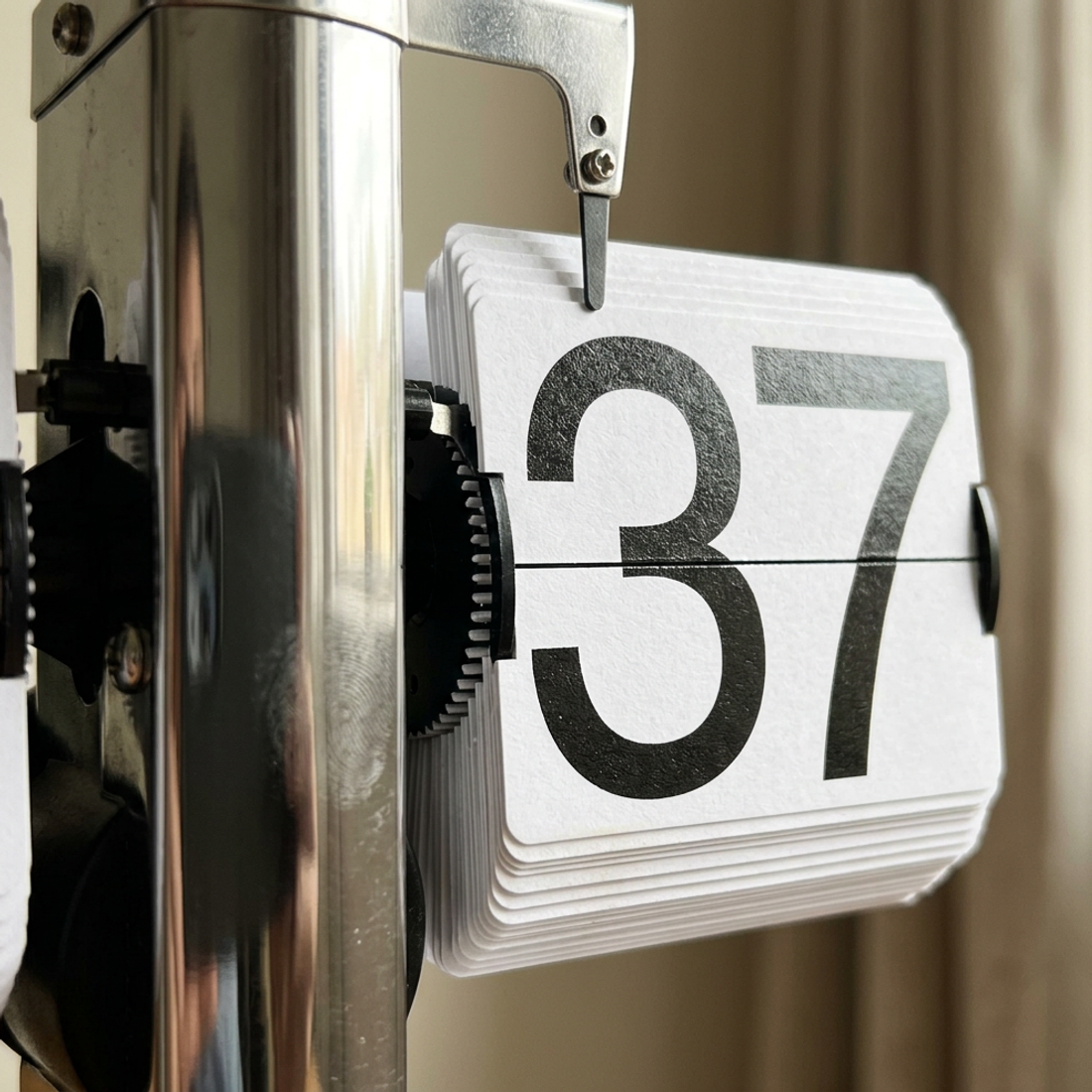 Stainless Steel Retro Flip Clock — view 3