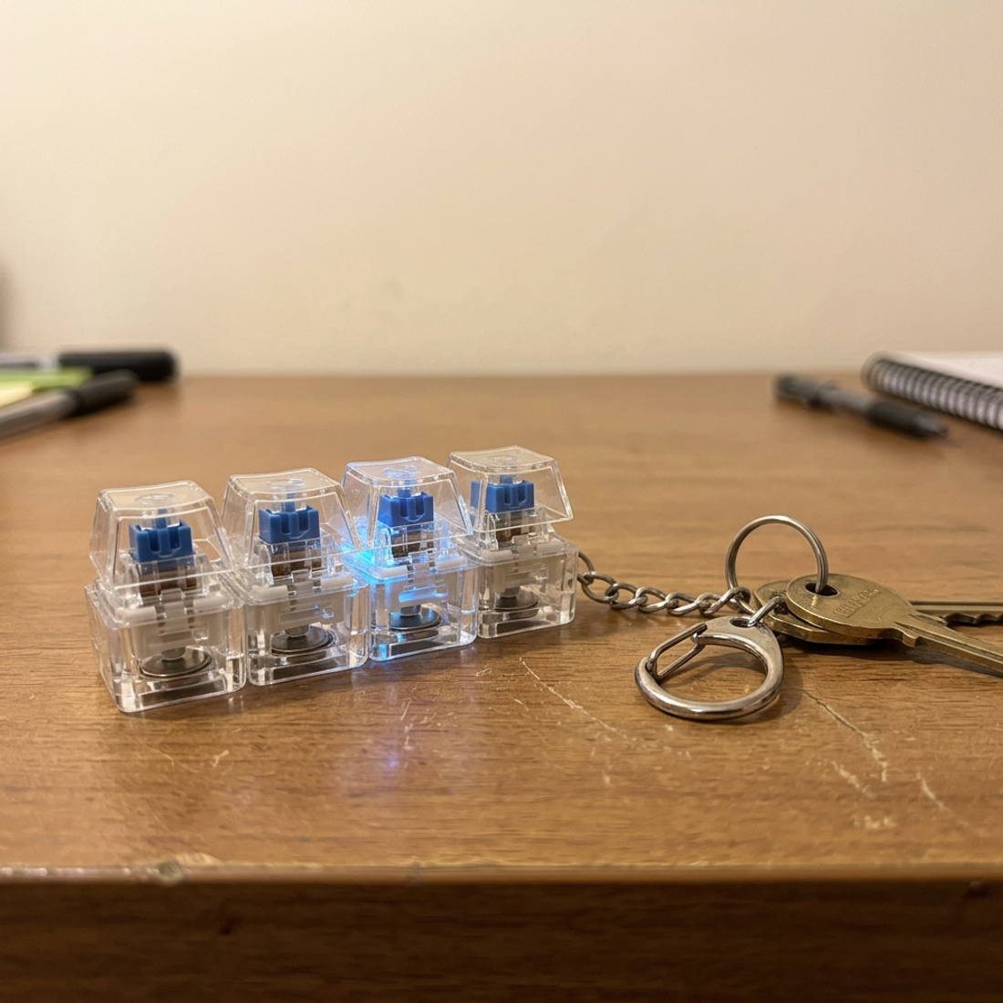 Mechanical Switch Keyboard Keychain — view 1