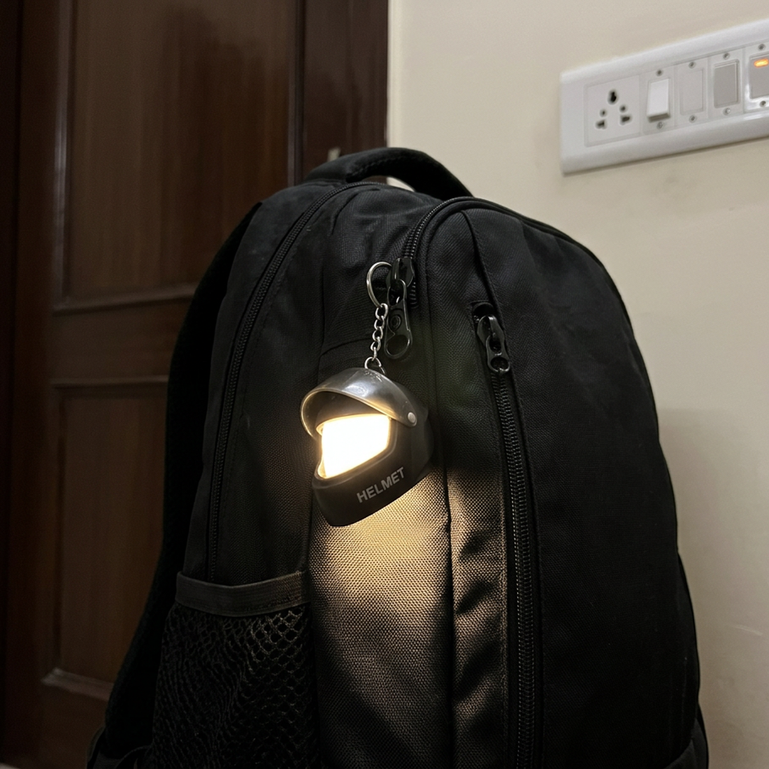 Mini Helmet LED Keychain — view 4
