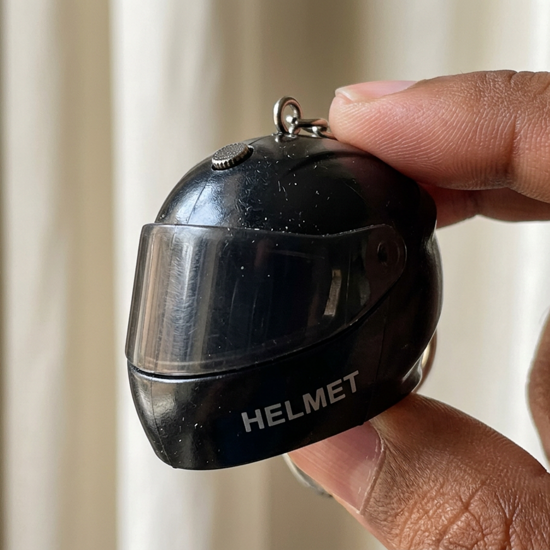 Mini Helmet LED Keychain — view 3