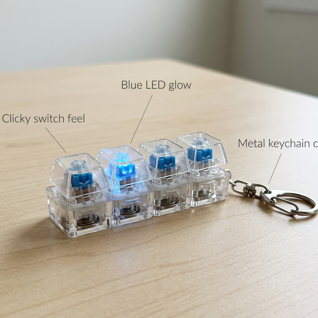 Mechanical Switch Keyboard Keychain — view 2