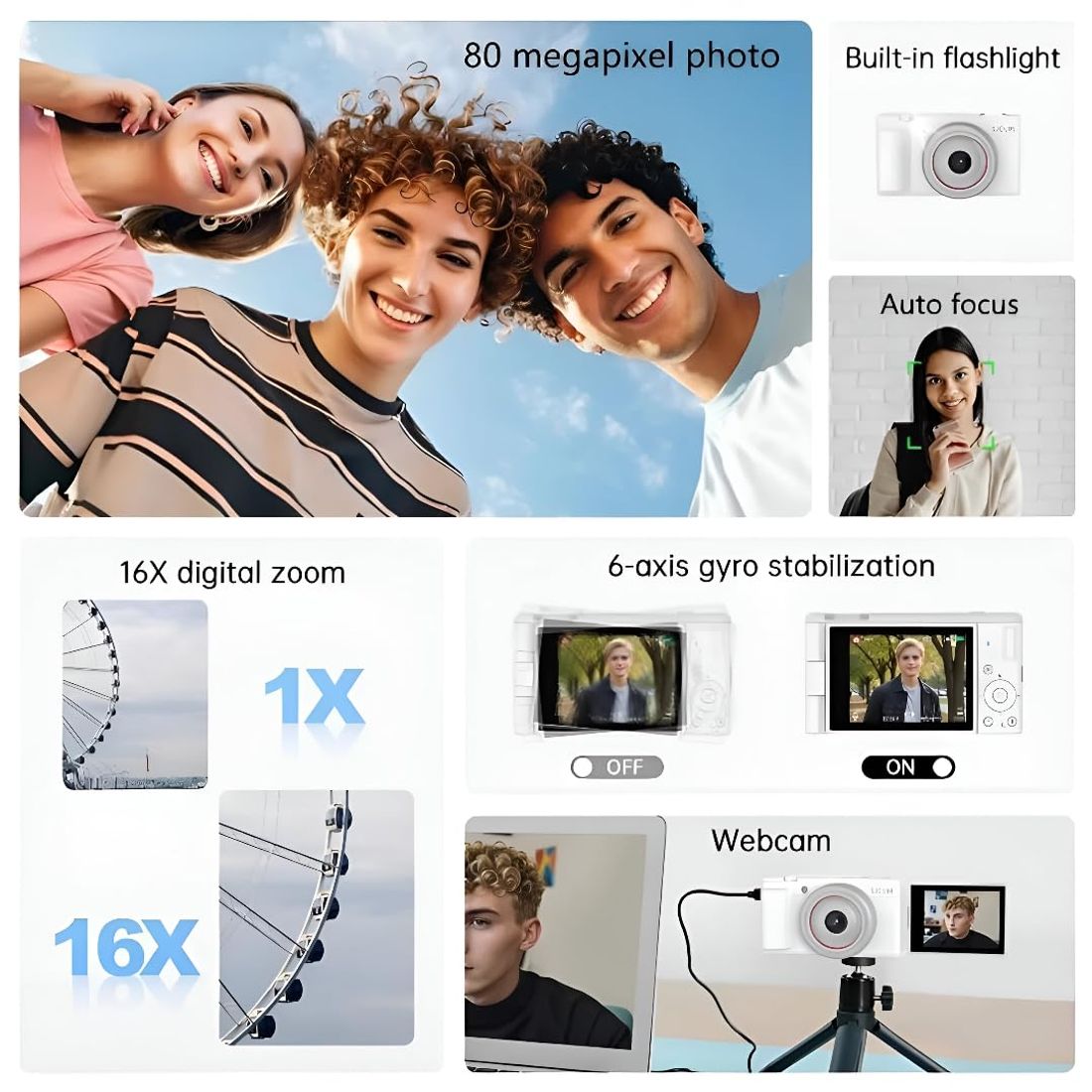 5K 80MP Flip Screen Digital Camera — view 2