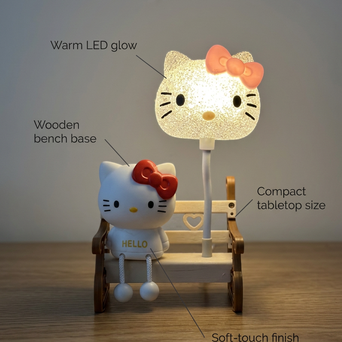 Kitty Swing Bench Night Lamp — view 2