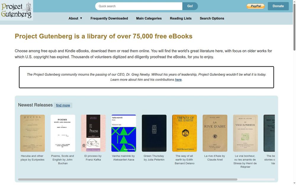 image of Project Gutenberg