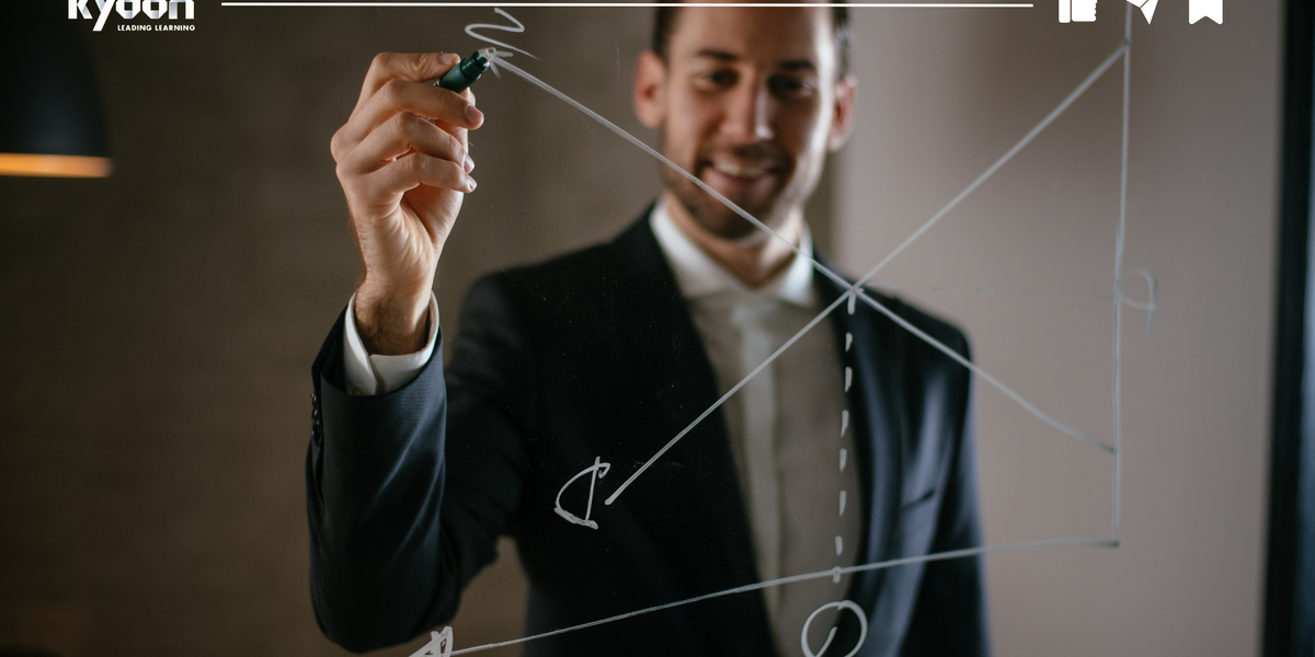 A business professional receiving an AI certification credential in a corporate learning environment