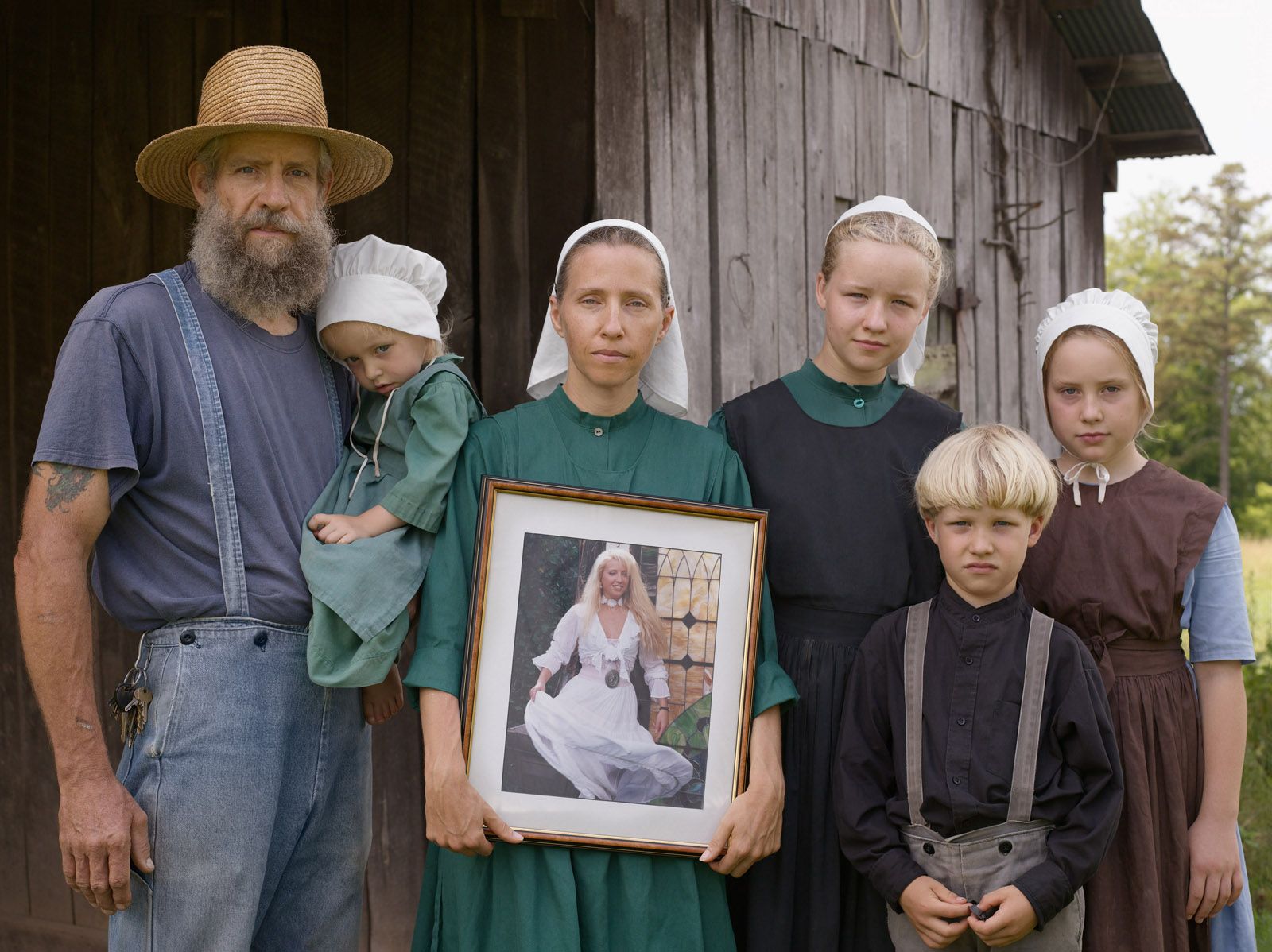 Family Portrait with the Photograph George Took of Christina at their Wedding, Tennessee 2008