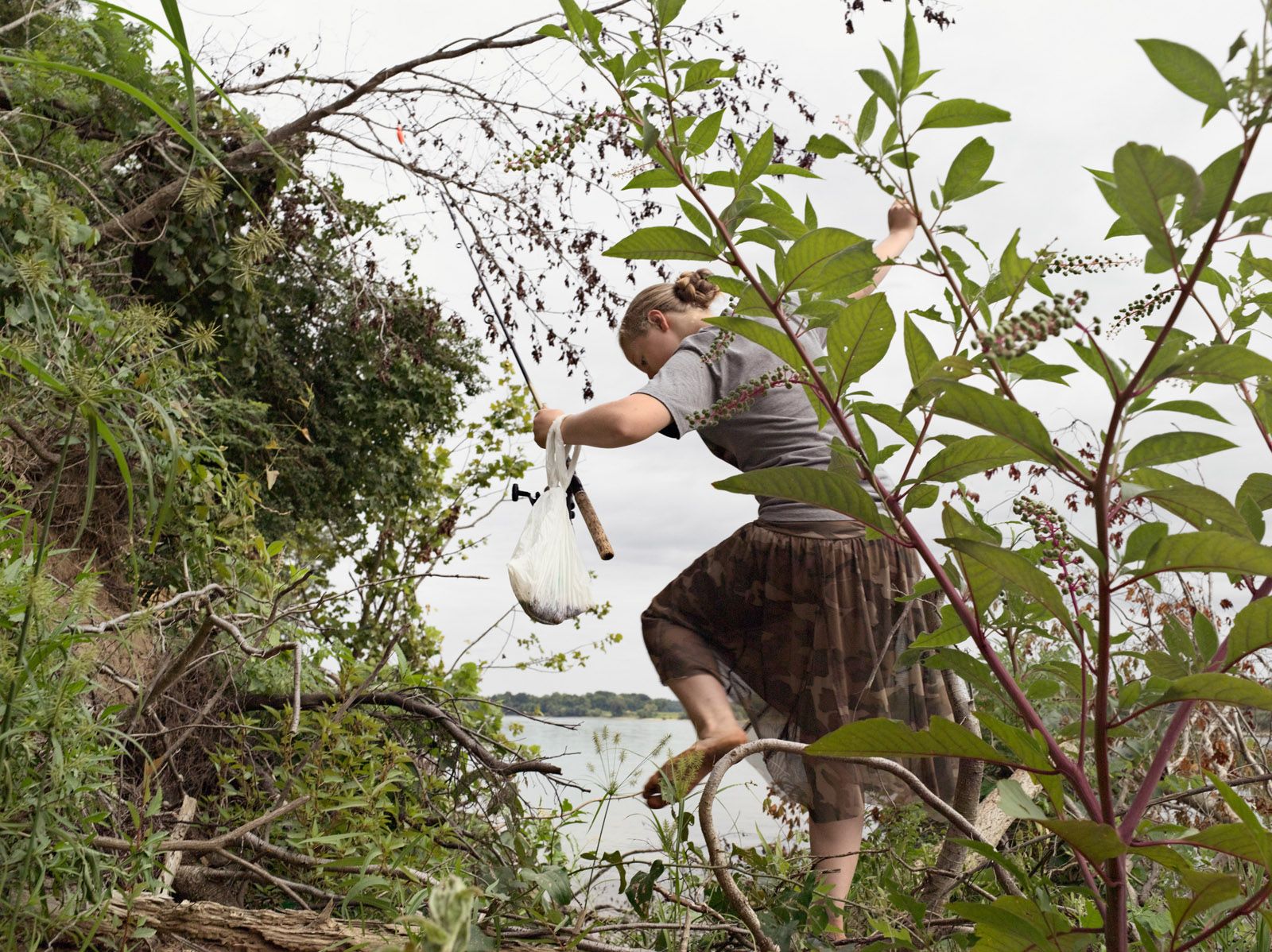 Cora Going Fishing on the Tennessee River, Tennessee 2009