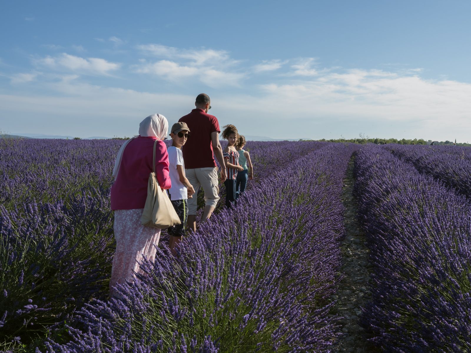 Basira, Amir, Mohamed, Amara, and Imene after leaving Algeria, France, 2023  