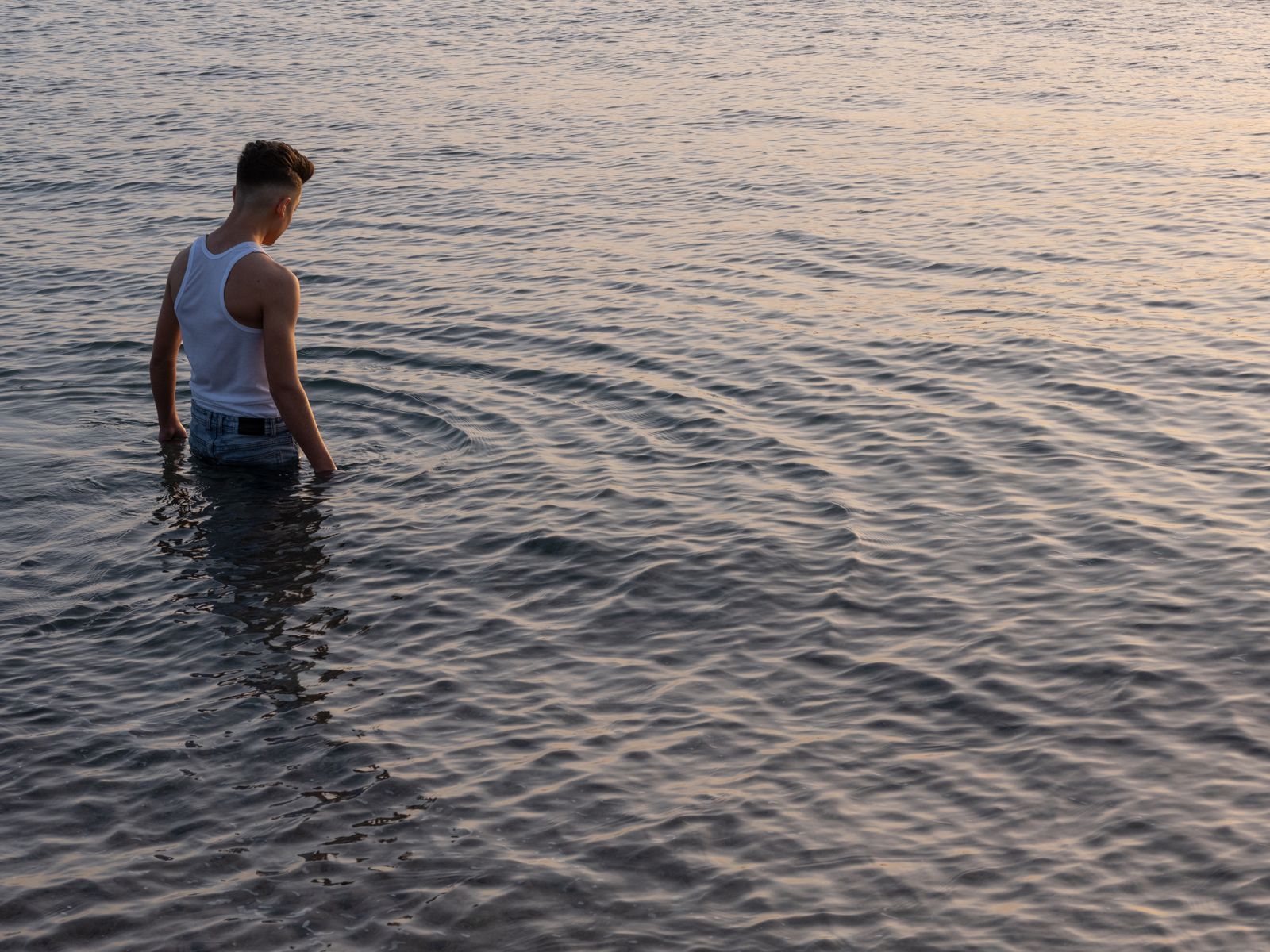 Aman Entering the Red Sea, Jordan, 2022