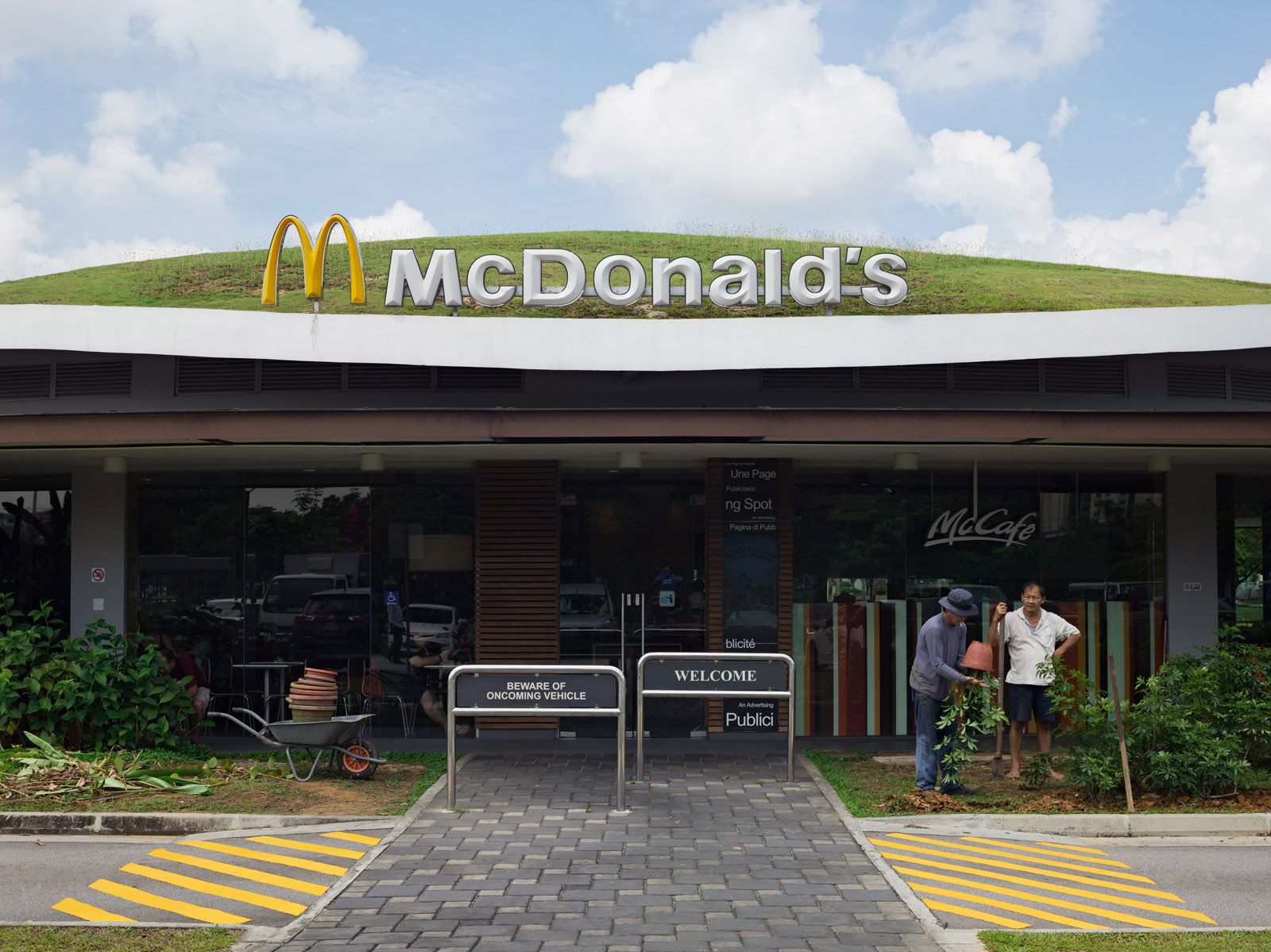 Low and Ng Landscaping the First McDonald's with a Green Roof, Singapore 2014