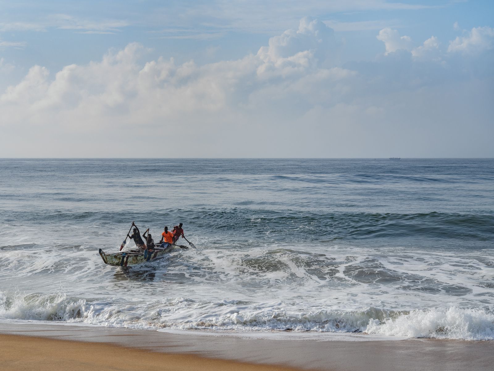 Boat Returning to Shore, Côte d'Ivoire, 2022
