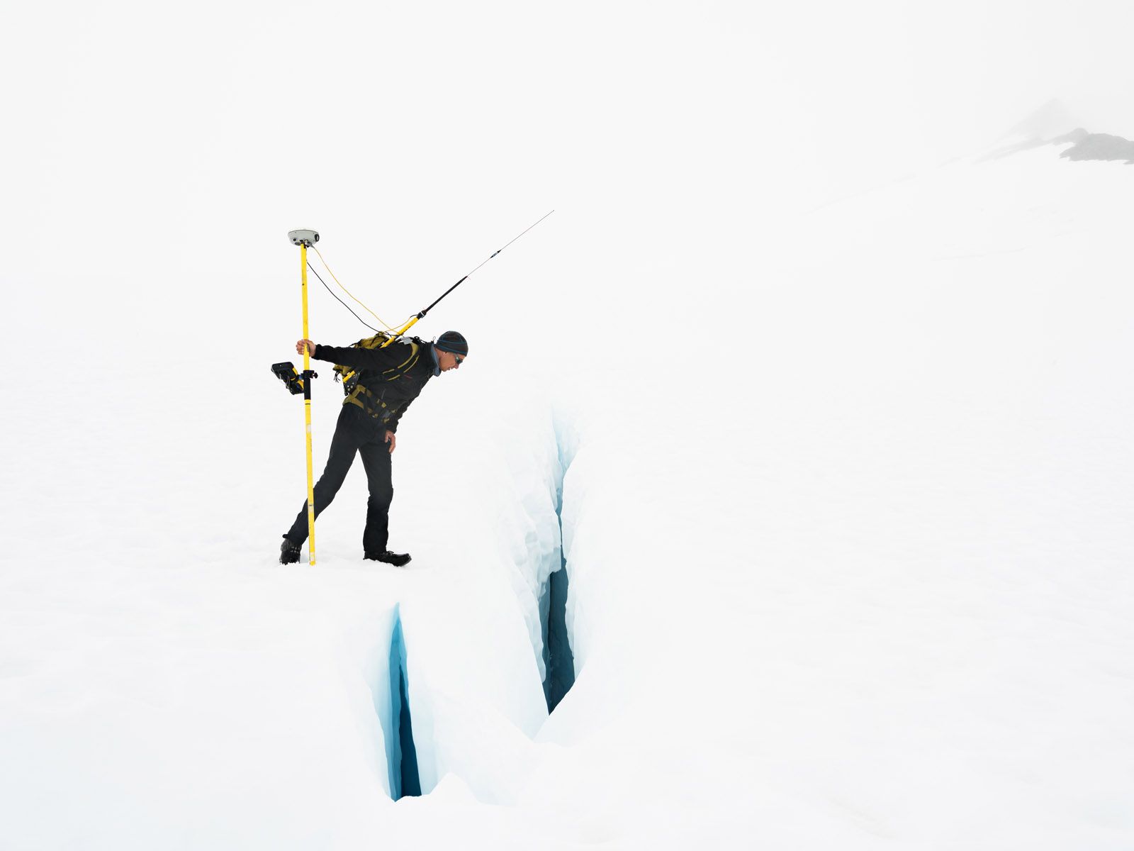 Uwe Measuring the Velocity of a Glacier, Juneau Icefield Research Program, Alaska 2016