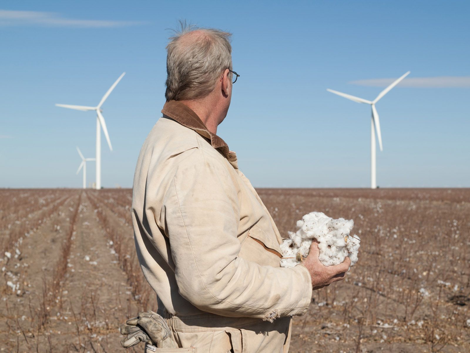 Michael Gleaning Cotton, Texas 2006