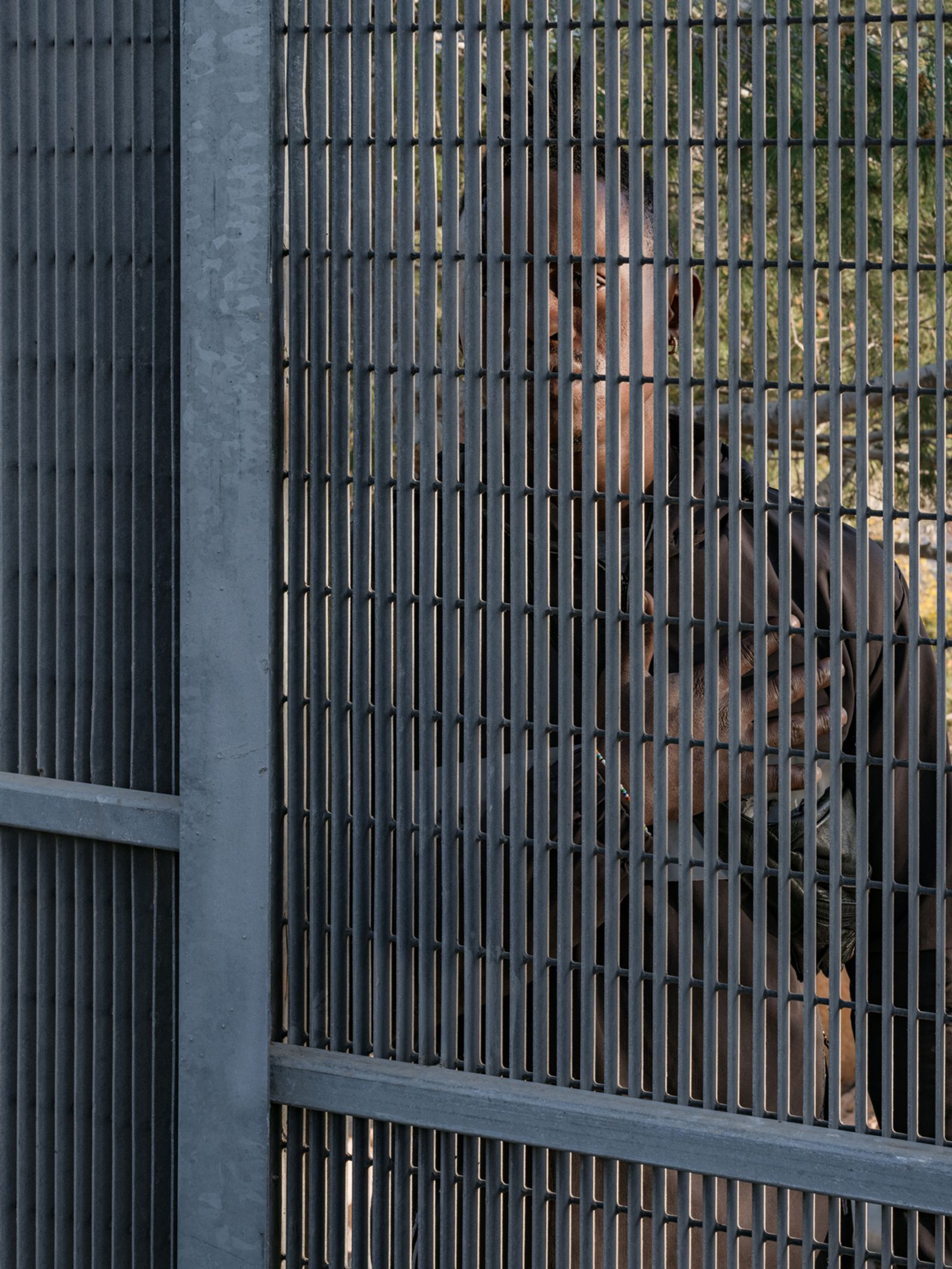 Frank Waiting at the Lampedusa Hotspot after Leaving Cameroon, Italy, 2023