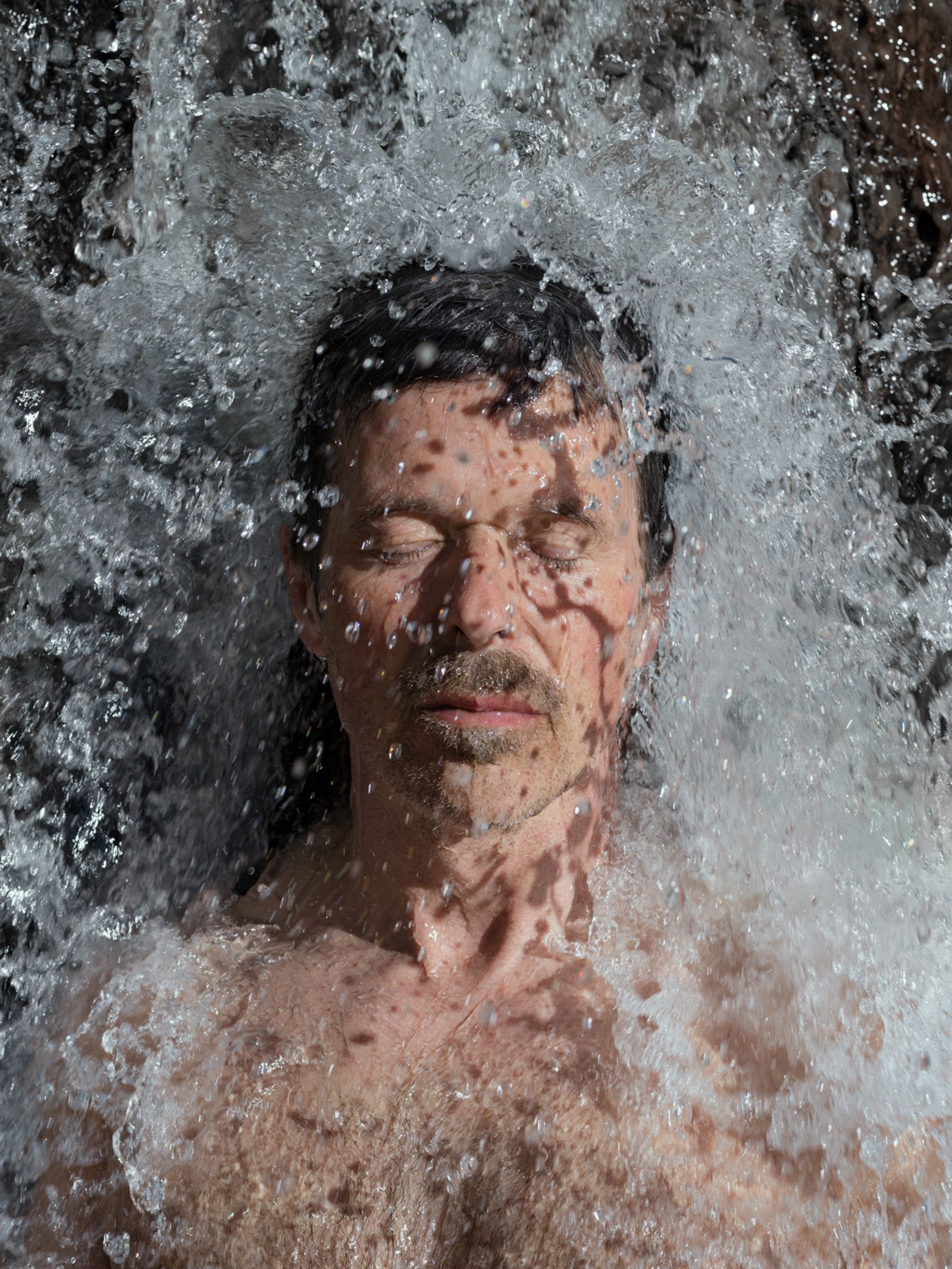 Todd Stuart in a Mikveh during Passover in the Desert, California 2019