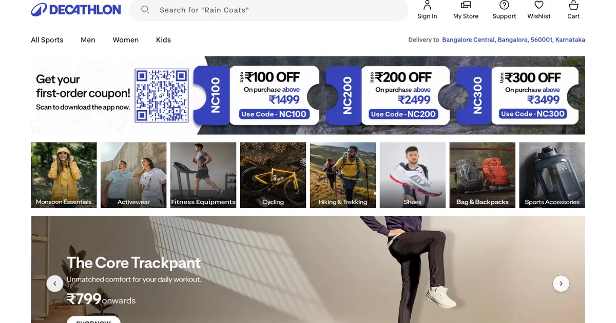 Website Design for Sports Goods Manufacturers