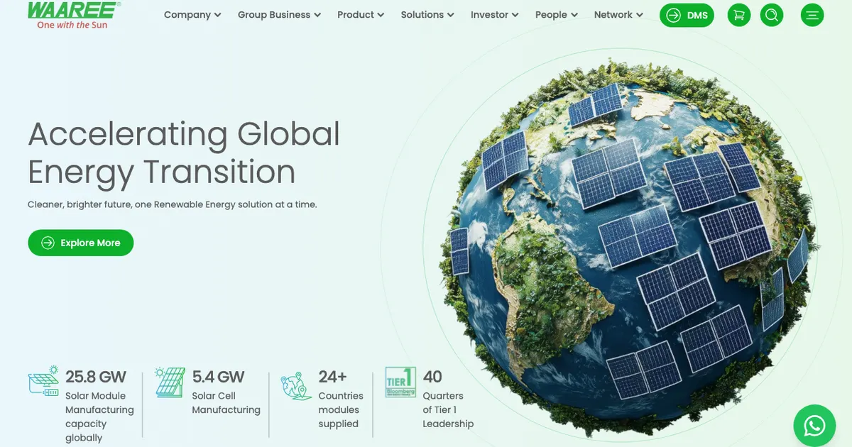 Website Design for Solar Panel Manufacturers