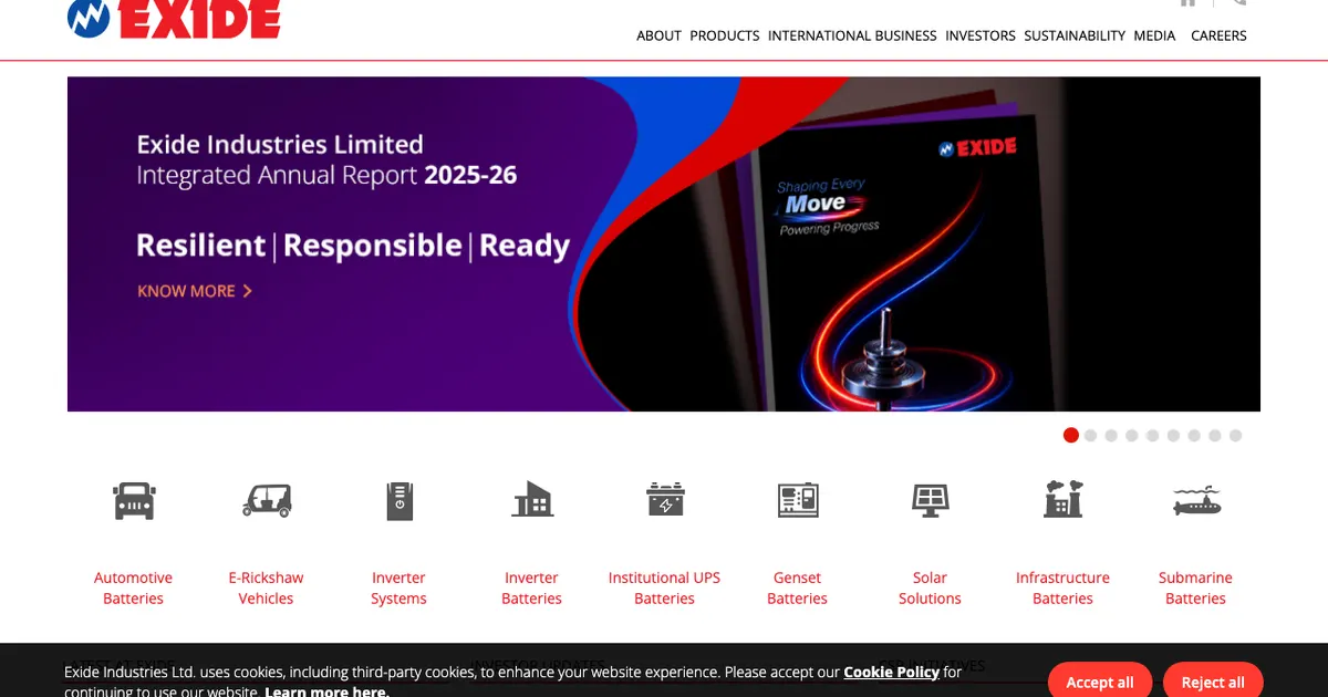 Website Design for Battery Manufacturers