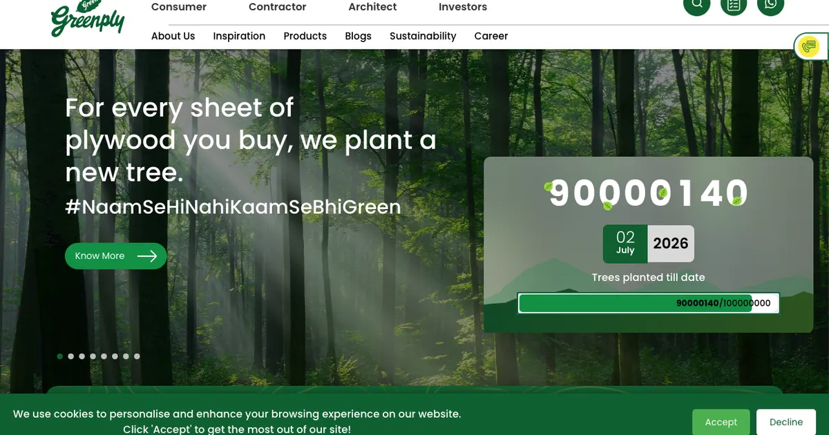 Website Design for Plywood & Laminate Manufacturers