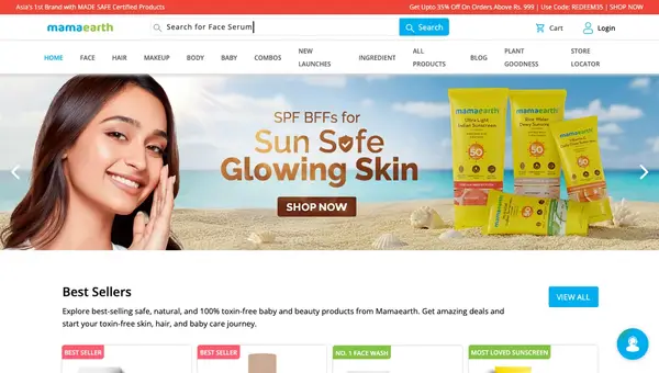 Website Design for Cosmetics & Personal Care