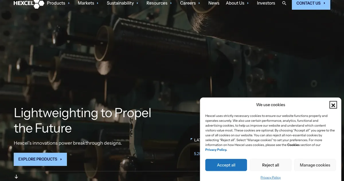Website Design for Composite Material Manufacturers
