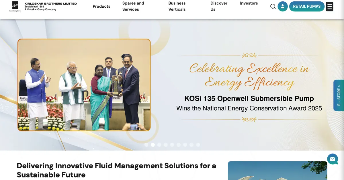 Website Design for Pump Manufacturers
