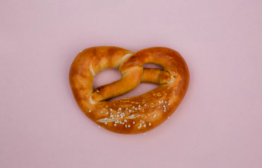 A heart-shaped pretzel.