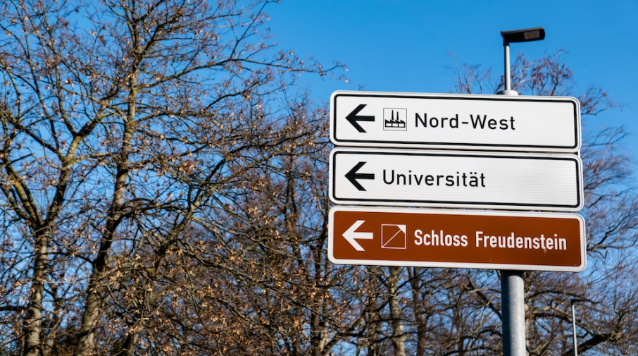 Street signs in German. 
