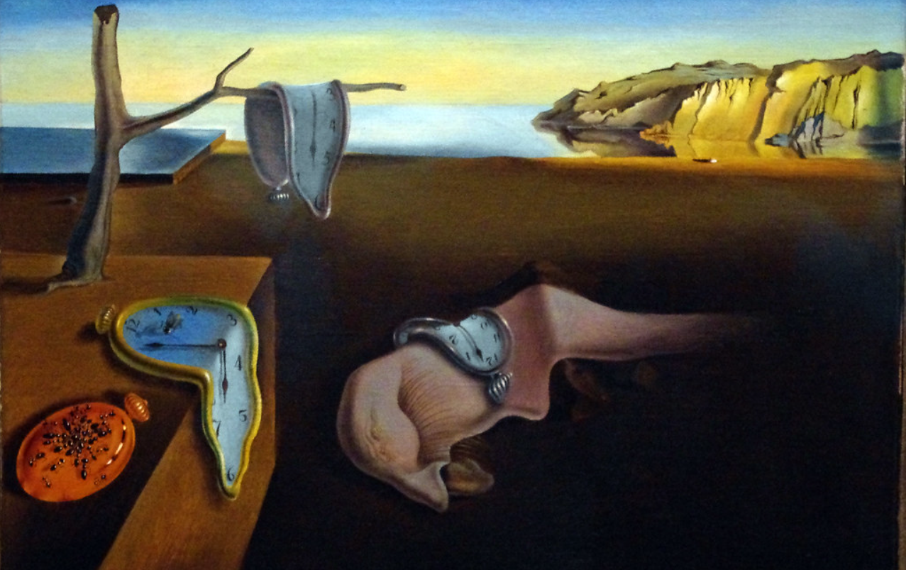 A famous painting with melted clocks.