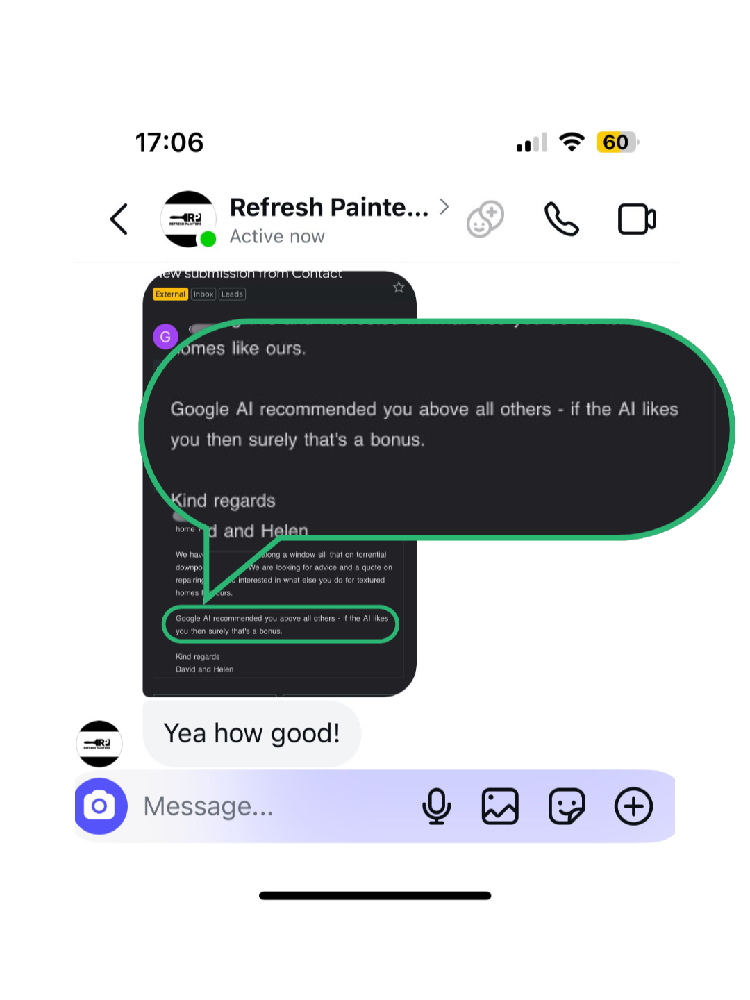 Refresh Painters Google Maps ranking screenshot
