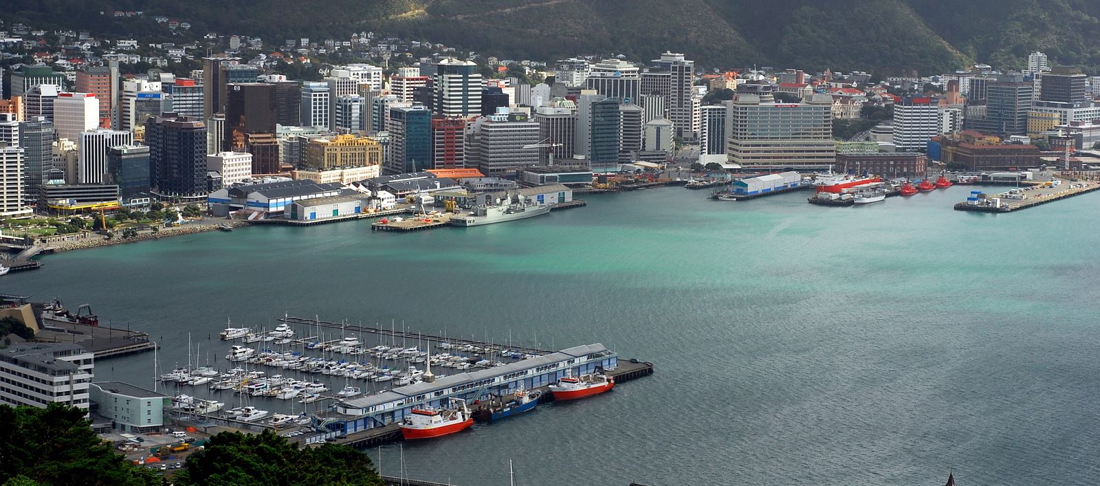 Wellington's Lambton Harbour on the waterfront