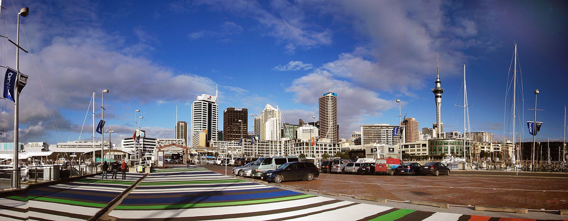 Auckland city skyline over the Waitemata Harbour