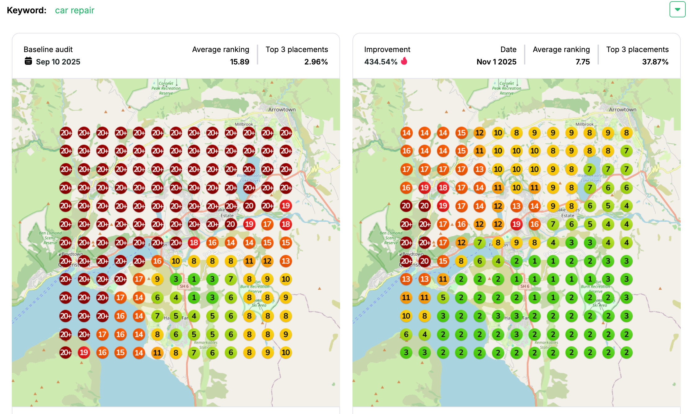 Remarkable Auto & Marine's map visibility improvement for the