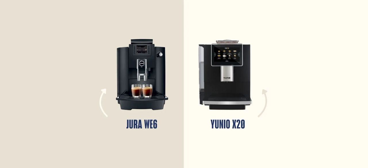 La machine à café Jura WE6 vs la machine à café Yunio X20