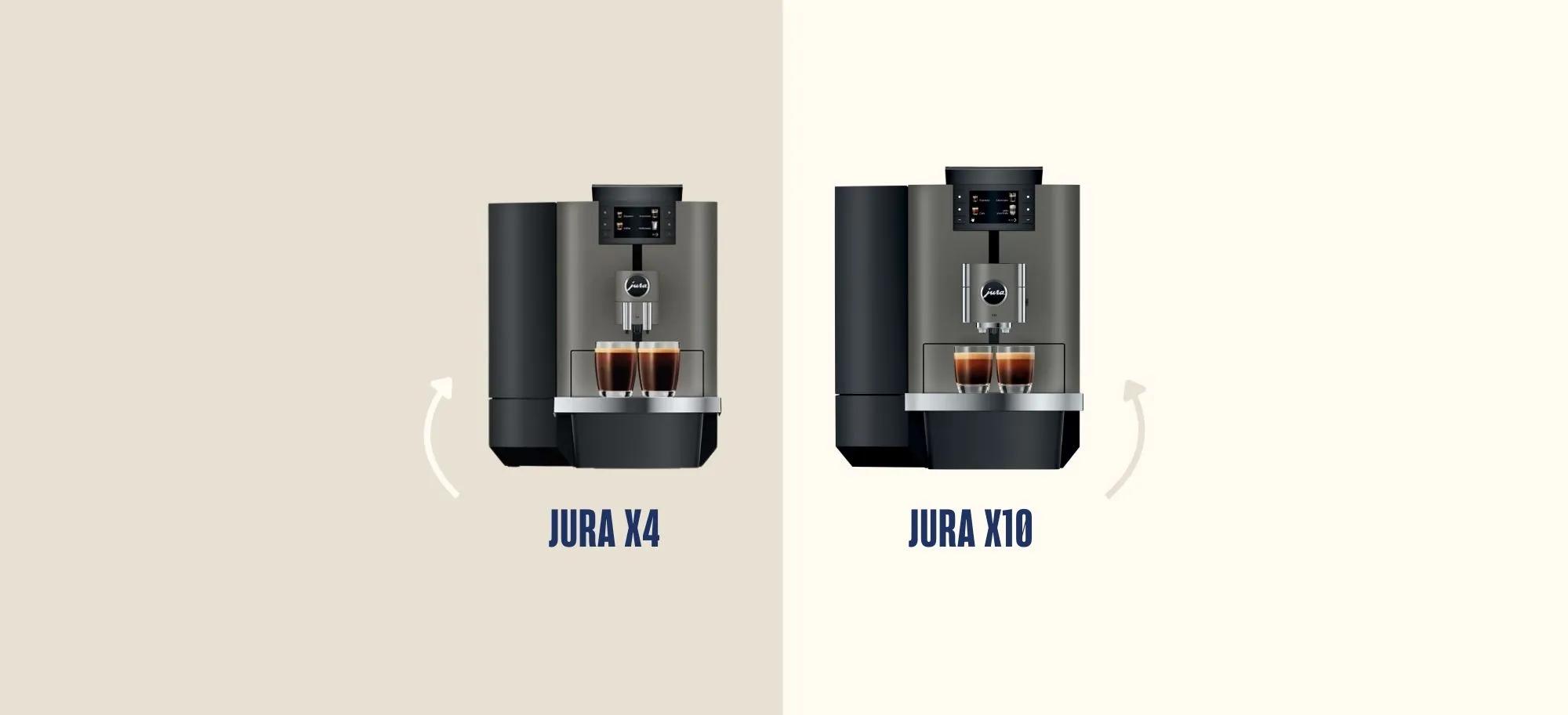 La machine à café Jura x4 vs La machine à café Jura x10