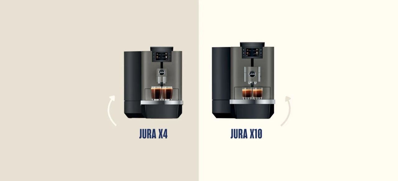 La machine à café Jura x4 vs La machine à café Jura x10