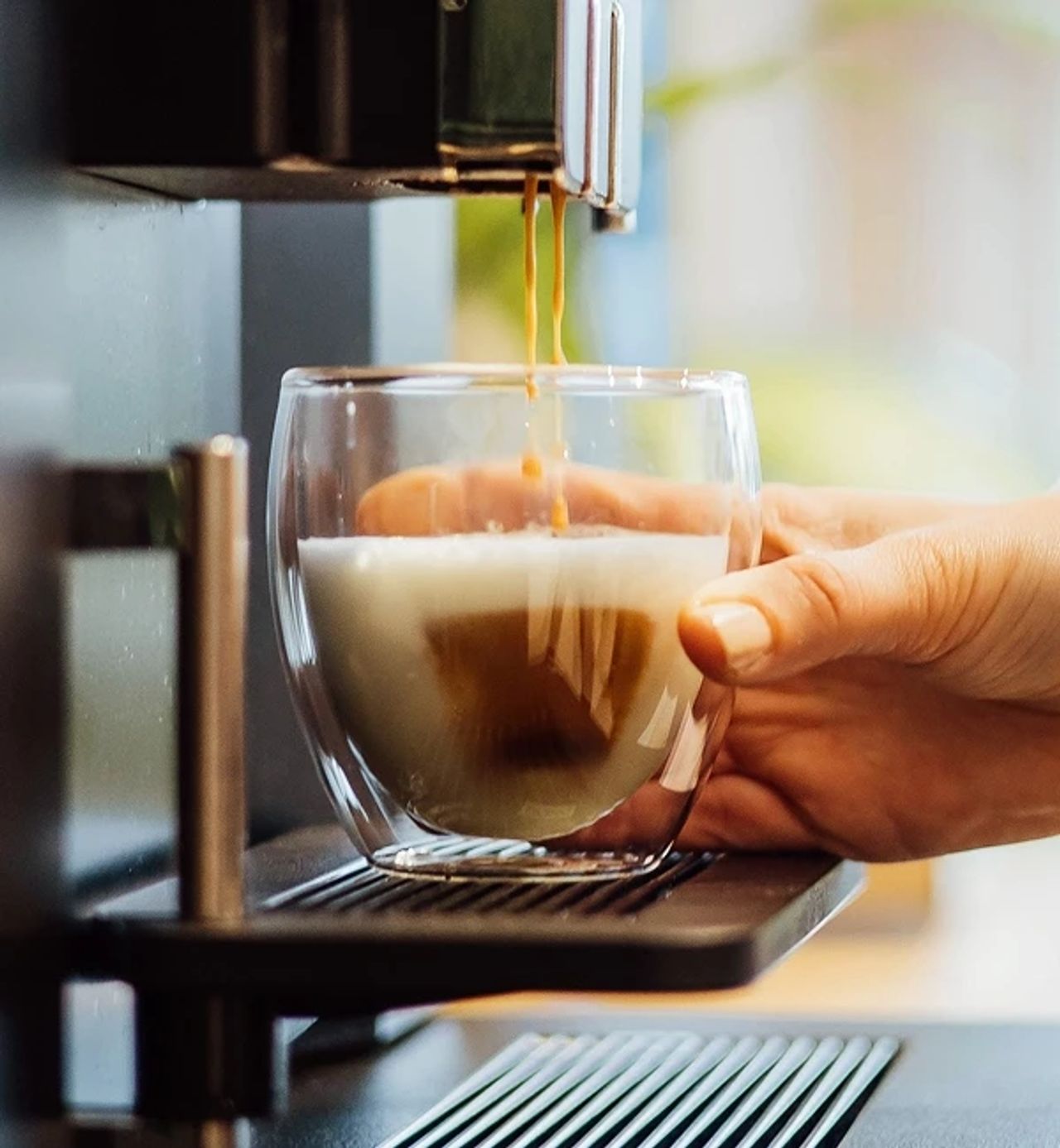 cappuccino verre transparent