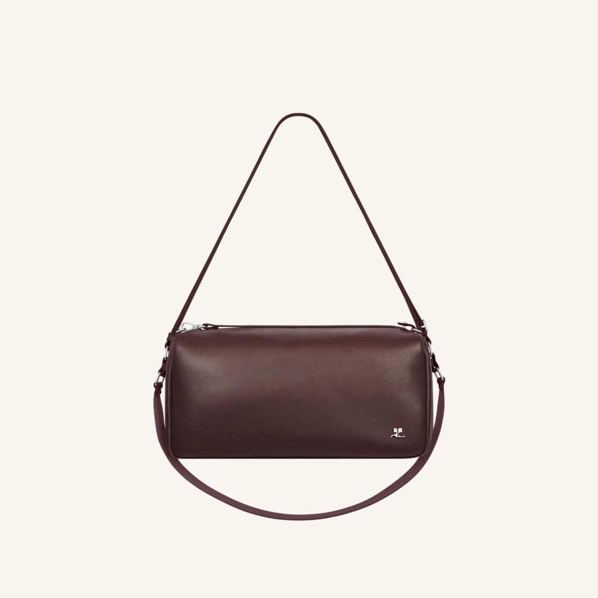 Elegant Courrèges leather shoulder bag, stylish accessory for modern fashion lovers.