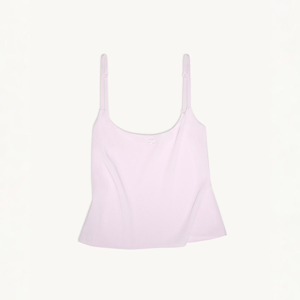 Elegant lavender camisole with adjustable straps from Courrèges, perfect for fashion-forward looks.