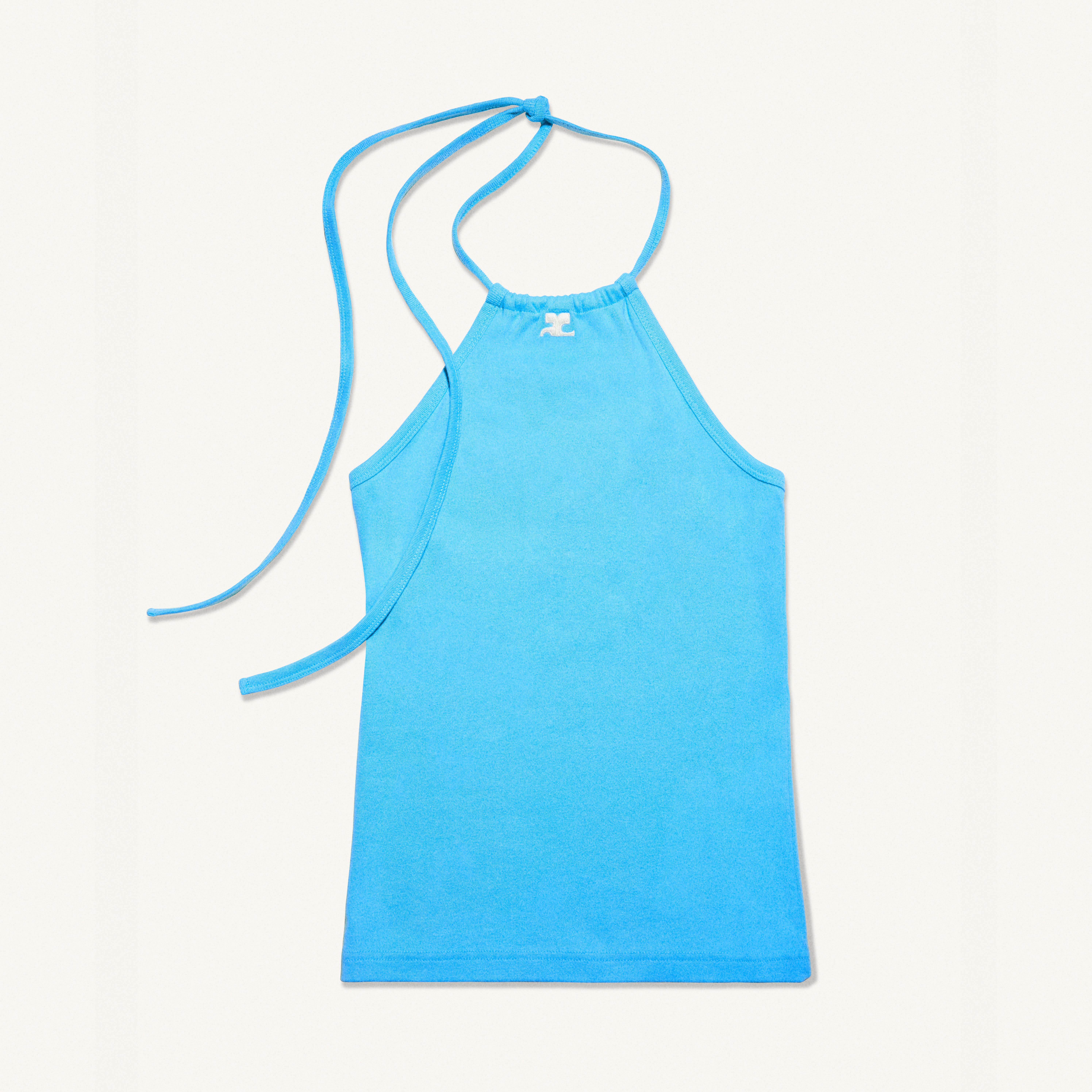 POINTY BUCKLE RIB KNIT TOP - courrèges