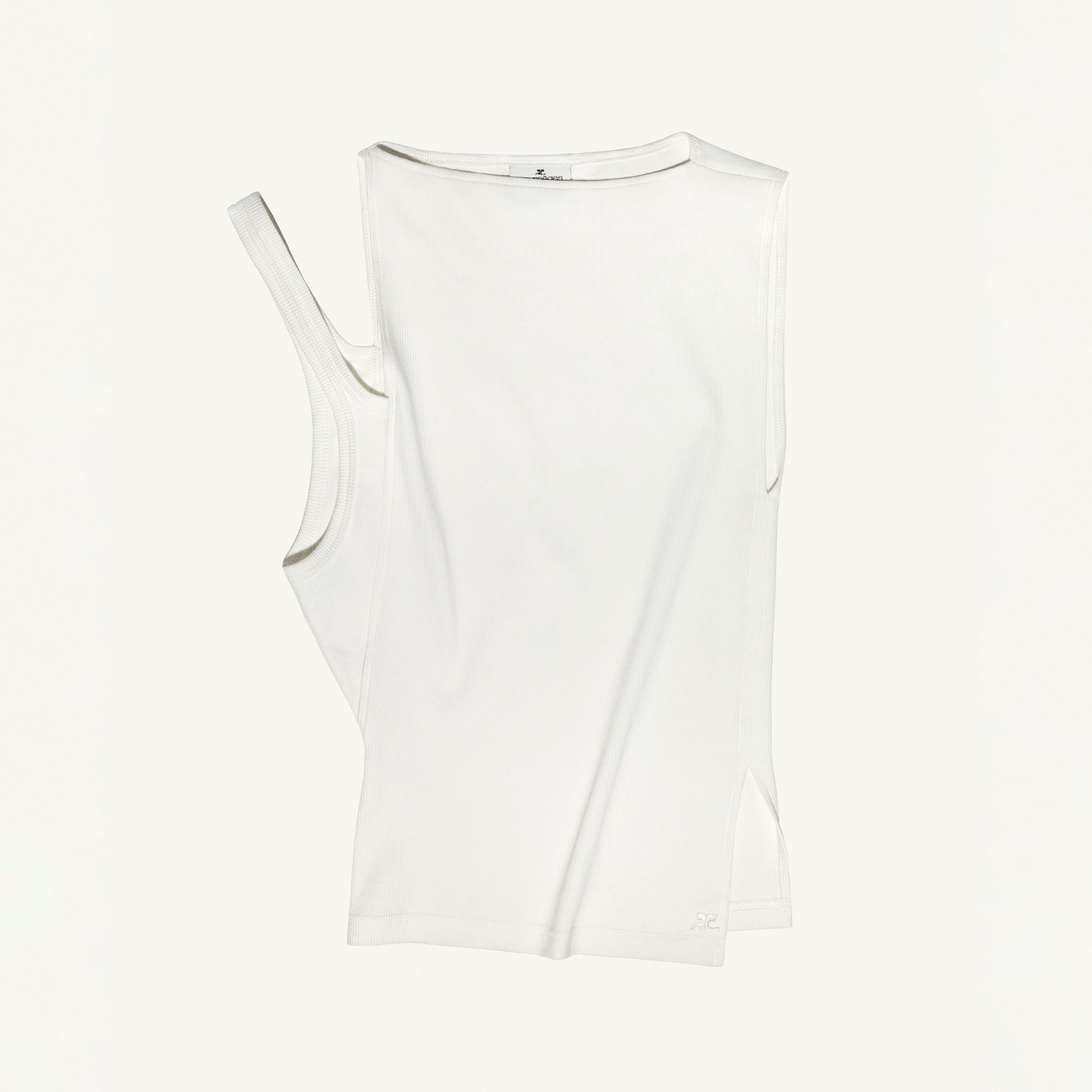 【561-5632】SIGNATURE POINTY RIB KNIT COURRÈGES - WHITE TOP SIGNATURE POINTY RIB KNIT – LE LABO STORE