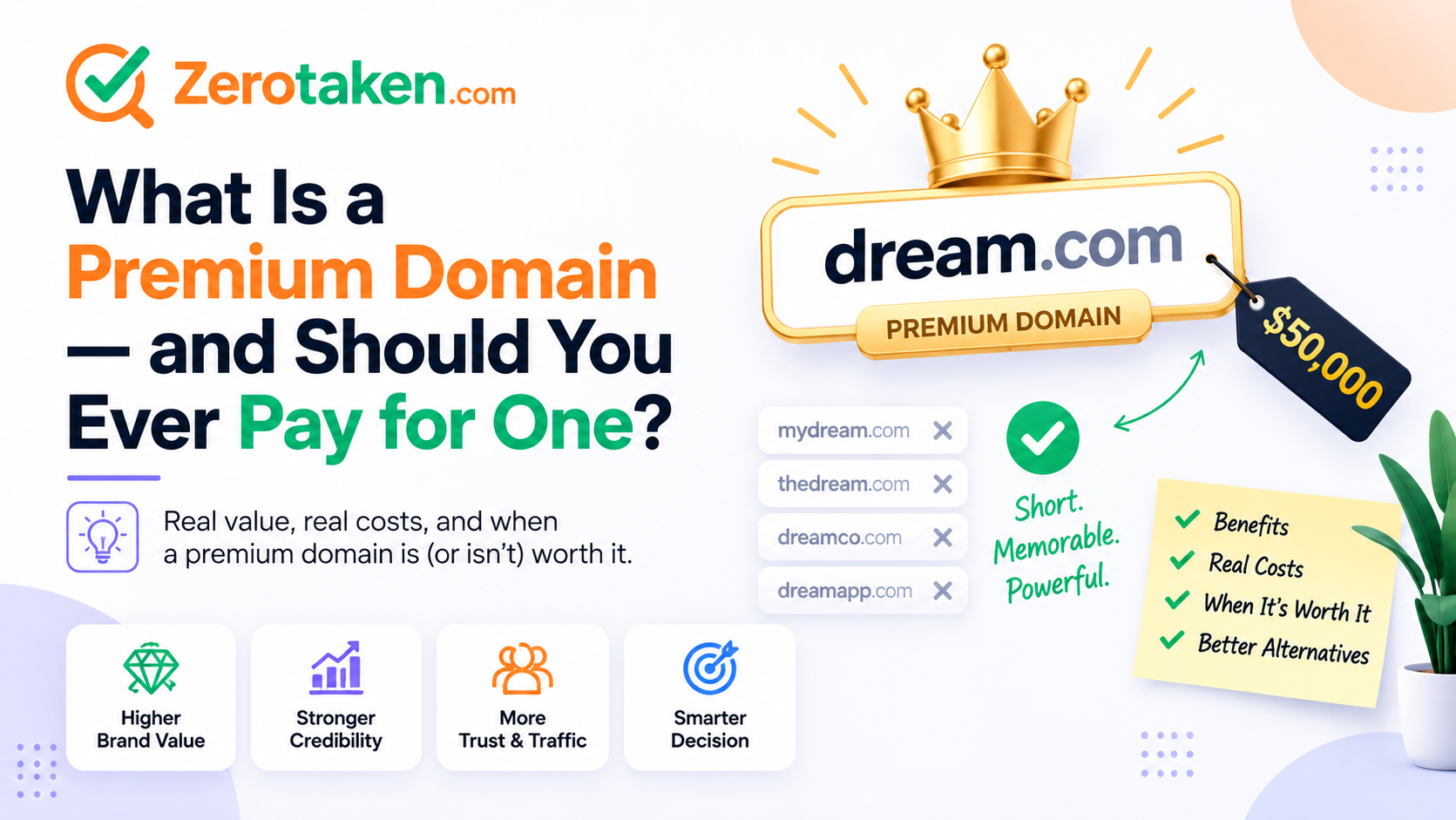 What Is a Premium Domain — and Should You Ever Pay for One?