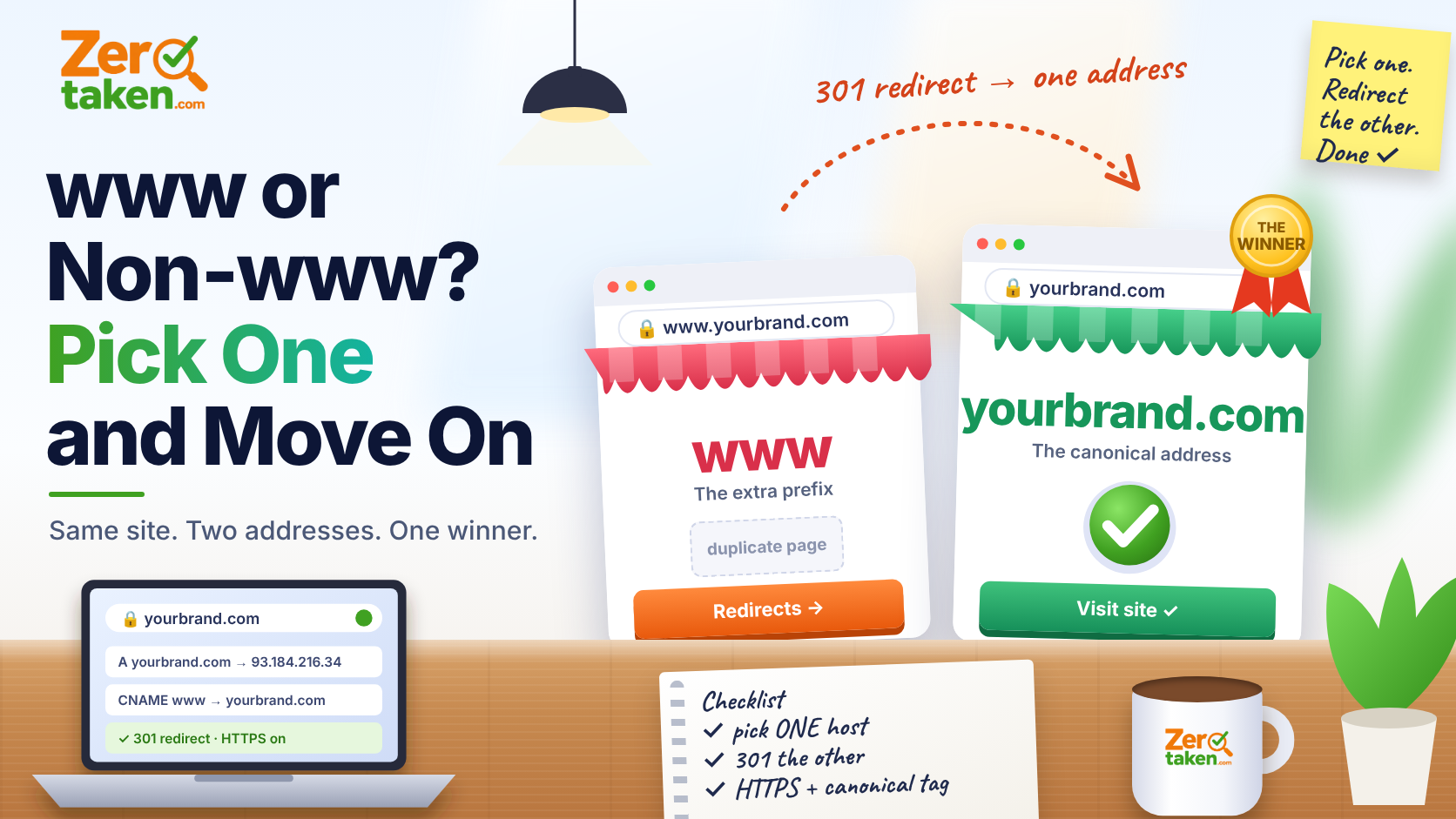 www or Non-www? Pick One in Five Minutes and Never Think About It Again