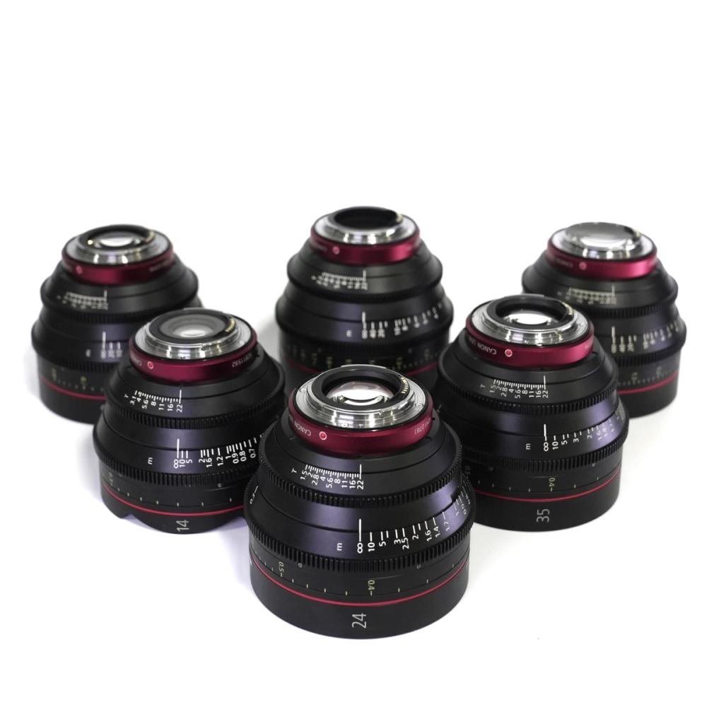 EF set - CN-E CANON (14mm, 24mm, 35mm, 50mm, 85mm, 135mm) F1.4 - FF