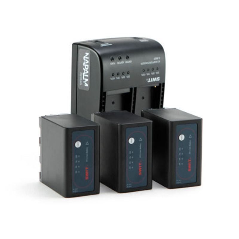 Battery pack 3x NP SWIT + Charger