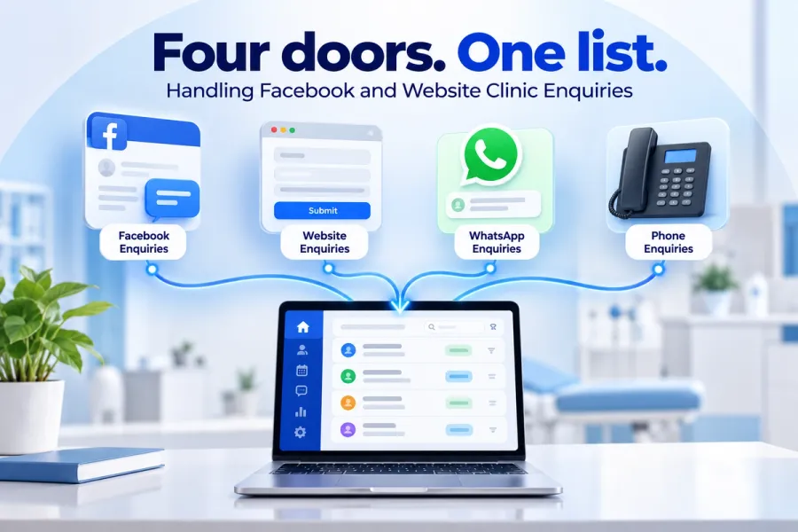 Four enquiry sources. One centralized list. Zero missed opportunities to connect with new patients.